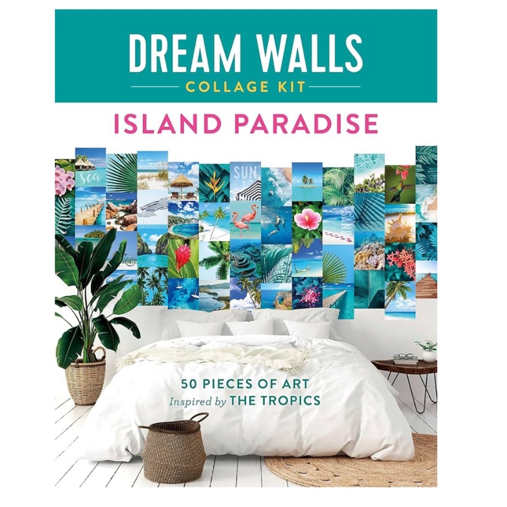 Dream Walls Collage Kit Island Paradise 50 Pieces of Art Inspired by the Tropics